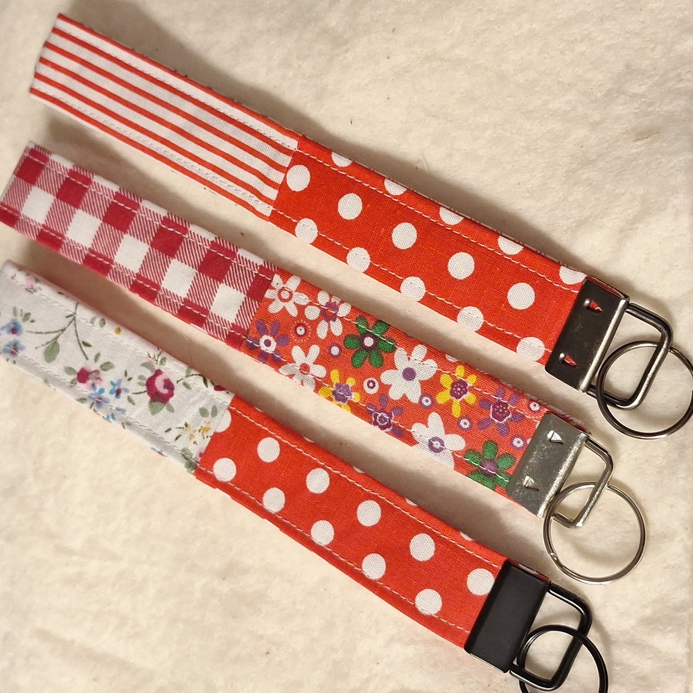 1 - Red Pattern Key Holder